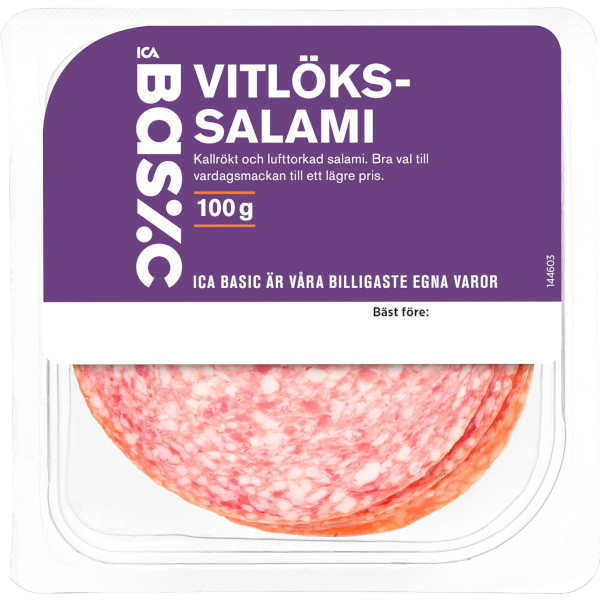 ICA Basic Vitlökssalami