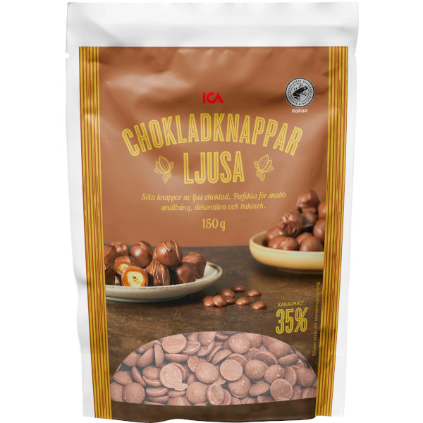 ICA Chokladknappar Ljusa