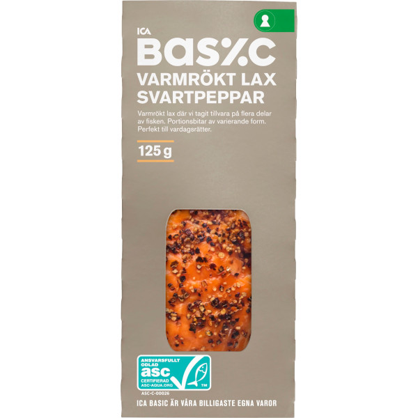 ICA Basic Lax Varmrökt Svartpeppar