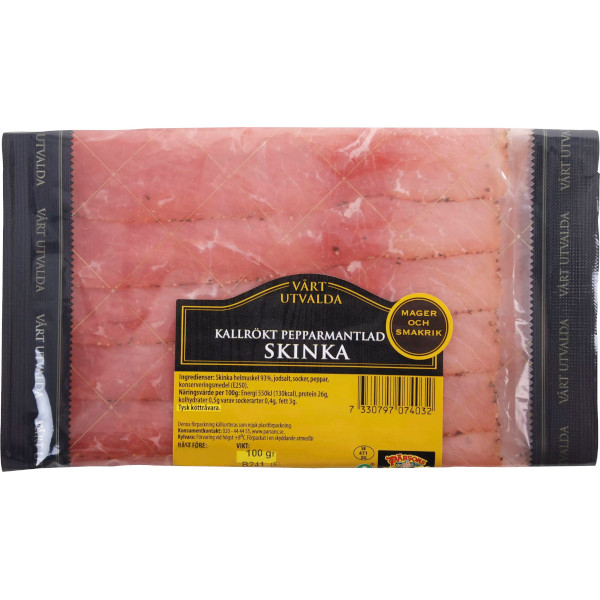 Pärsons Skinka Kallrökt Pepparmantlad Utvalda Skivor