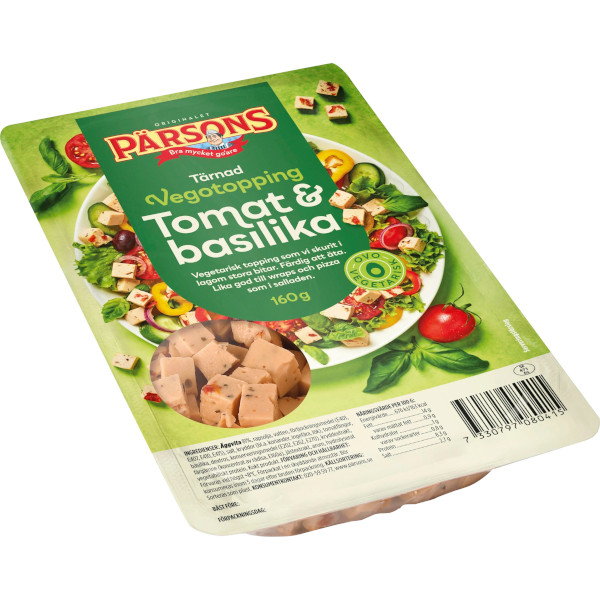Pärsons Vegotopping Tomat & Basilika Tärnad