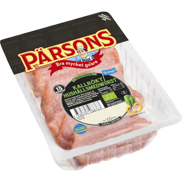 Pärsons Hushållsmedwurst Kallrökt Ekologisk Tunna Skivor