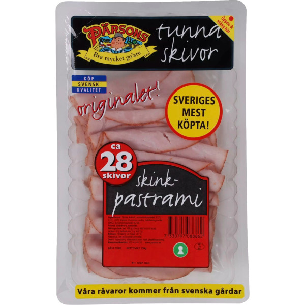 Pärsons Skinkpastrami Tunna Skivor