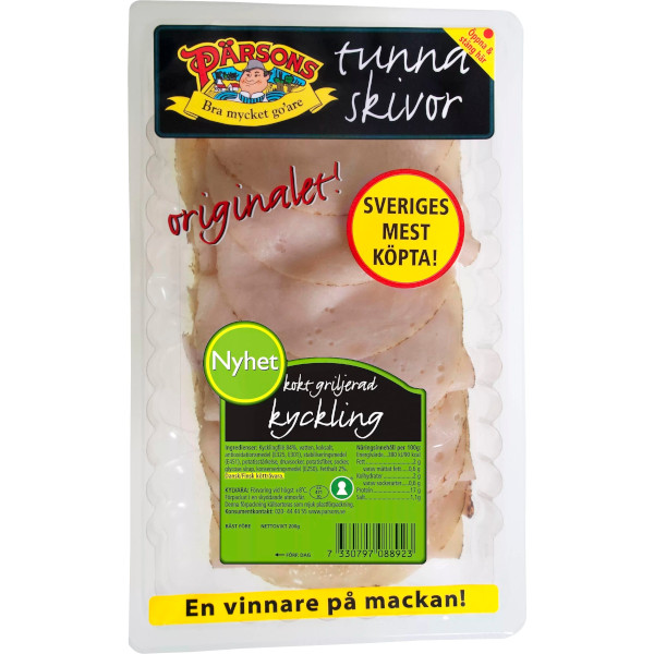 Pärsons Kyckling Kokt Griljerad Tunna Skivor