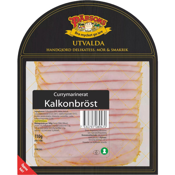 Pärsons Kalkonbröst Currymarinerat Utvalda Skivor