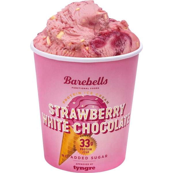 Barebells Protein Ice Cream Strawberry White Chocolate