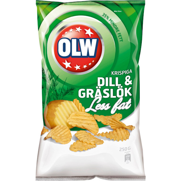 OLW Chips Dill & Gräslök Less Fat