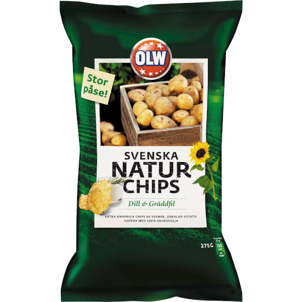OLW Naturchips Dill & Gräddfil
