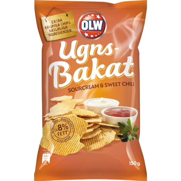 OLW Chips Ugnsbakat Sourcream & Sweet Chili