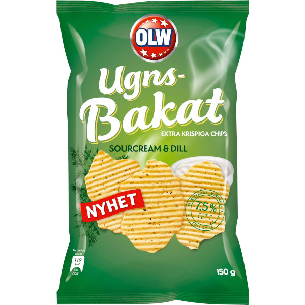 OLW Chips Ugnsbakat Sourcream & Dill