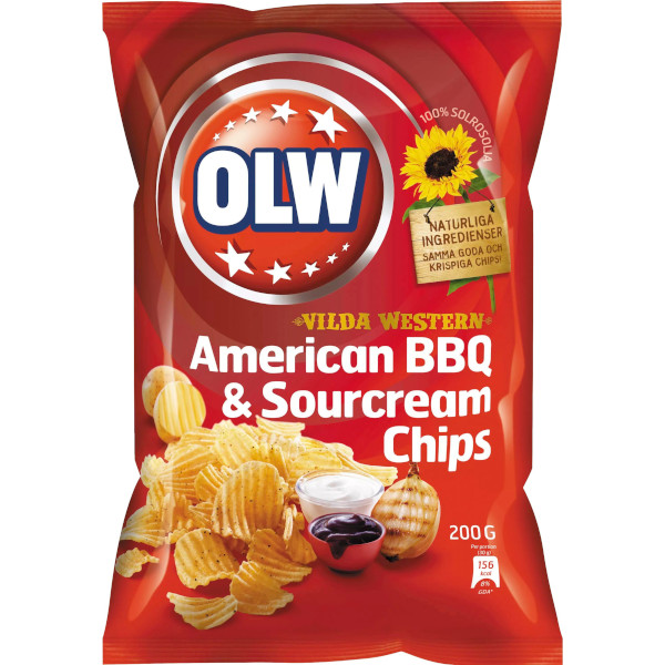 OLW Chips American BBQ & Sourcream
