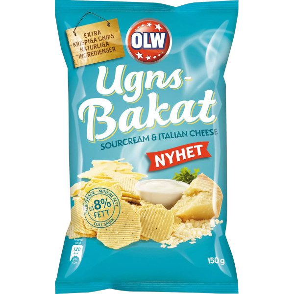 OLW Chips Ugnsbakat Sourcream & Italian Cheese