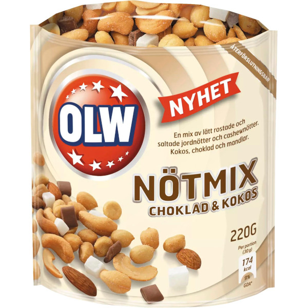 OLW Nötmix Choklad & Kokos
