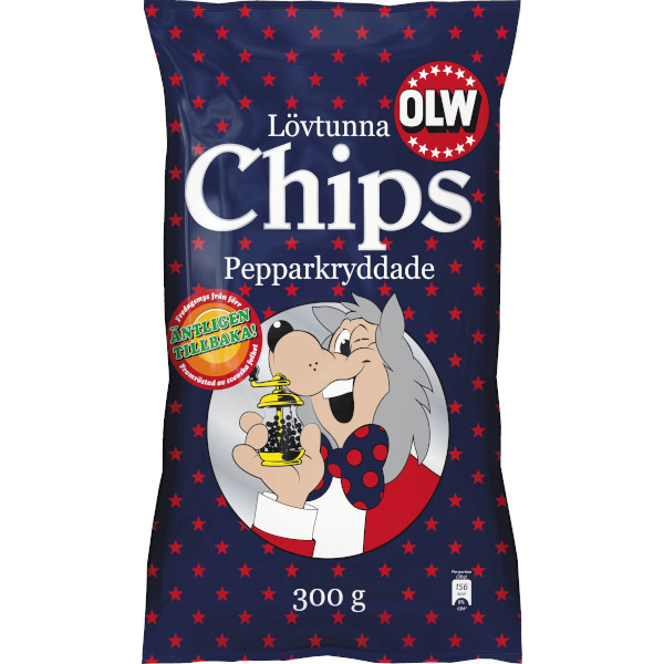 OLW Chips Lövtunna Pepparkryddade