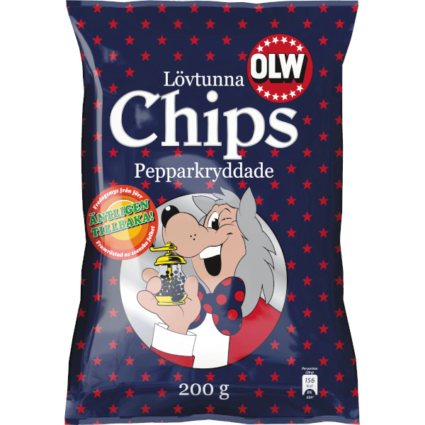 OLW Chips Lövtunna Pepparkryddade
