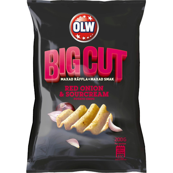 OLW Chips Big Cut Red Onion & Sourcream