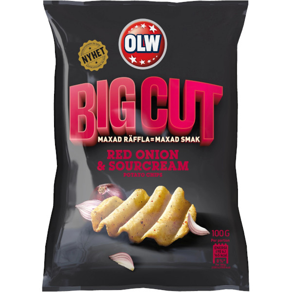 OLW Chips Big Cut Red Onion & Sourcream