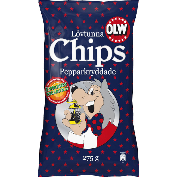 OLW Chips Lövtunna Pepparkryddade