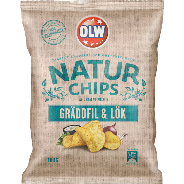 OLW Naturchips Gräddfil & Lök