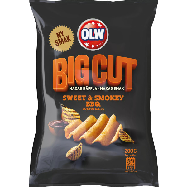 OLW Chips Big Cut Sweet & Smokey BBQ