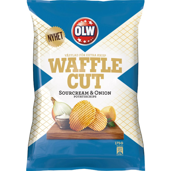 OLW Chips Waffle Cut Sourcream & Onion