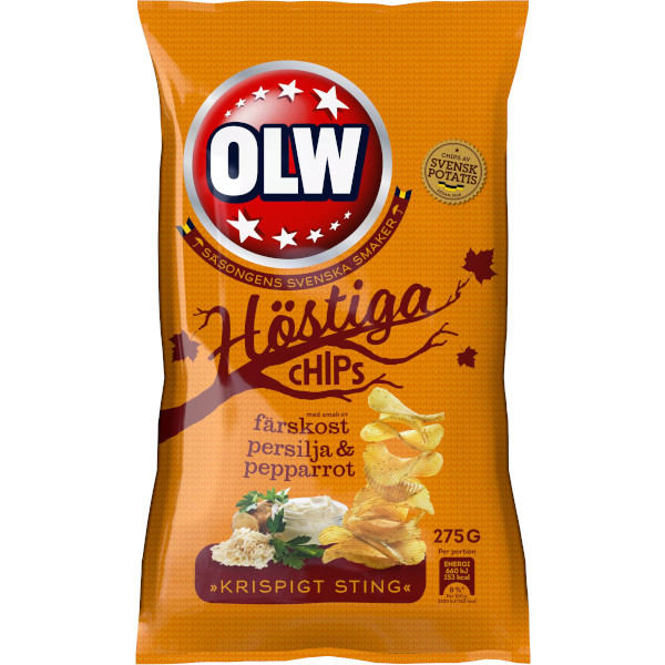 OLW Höstiga Chips Färskost/Persilja/Pepparrot