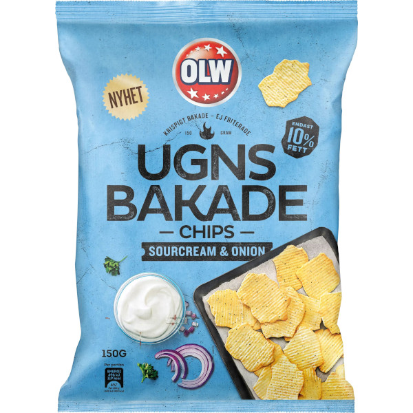 OLW Ugnsbakade Chips Sourcream & Onion