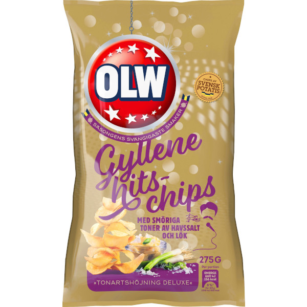 OLW Gyllene Hitschips Havssalt & Lök