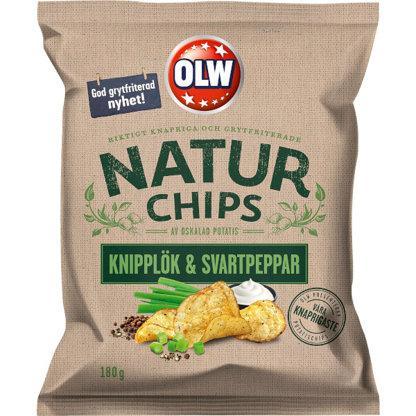 OLW Naturchips Knipplök & Svartpeppar