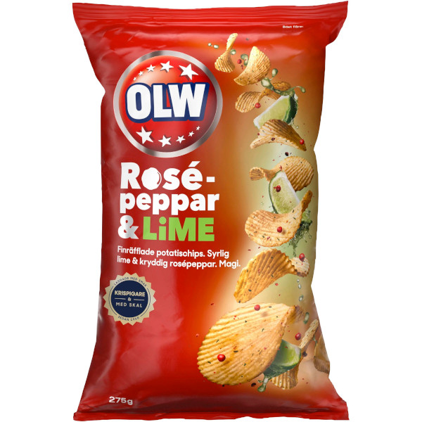 OLW Chips Rosépeppar & Lime