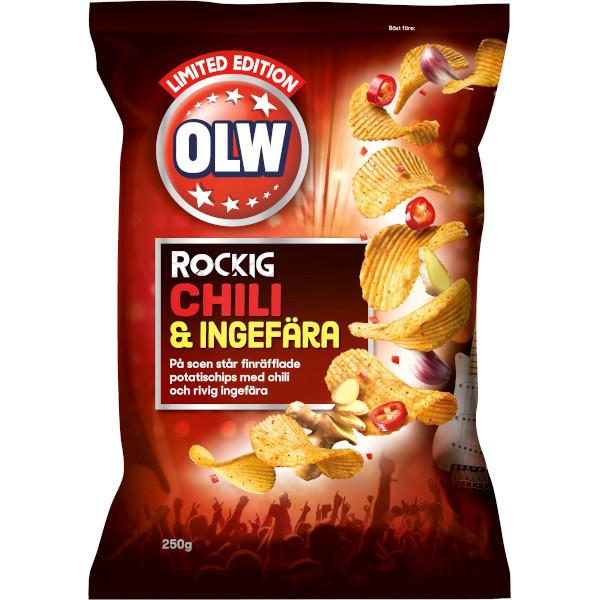 OLW Chips Rockig Chili & Ingefära