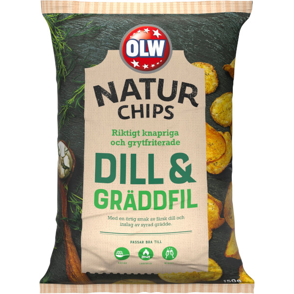 OLW Naturchips Dill & Gräddfil