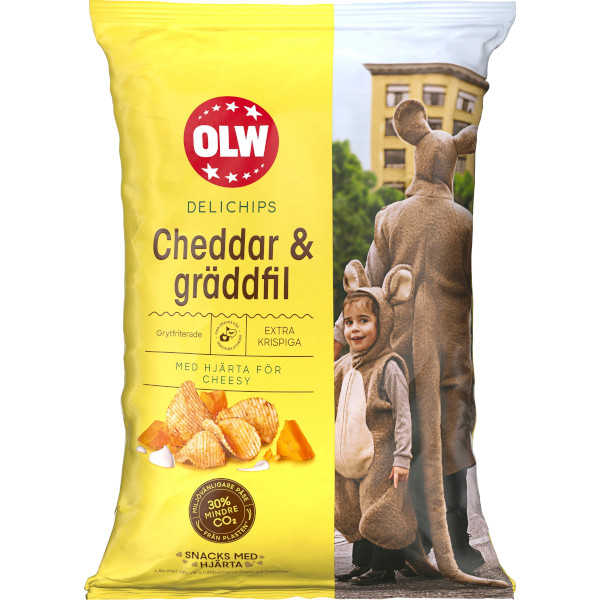 OLW Delichips Cheddar & Gräddfil