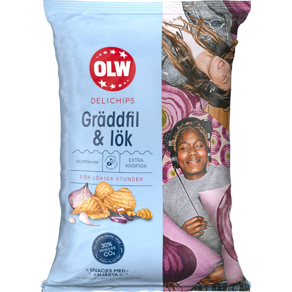 OLW Delichips Gräddfil & Lök