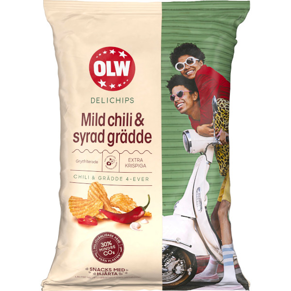 OLW Delichips Mild Chili & Syrad Grädde