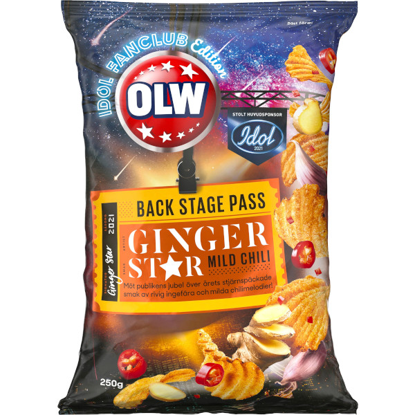 OLW Chips Ginger Star Mild Chili