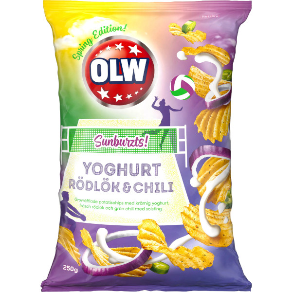 OLW Chips Sunburzts Yoghurt/Rödlök/Chili