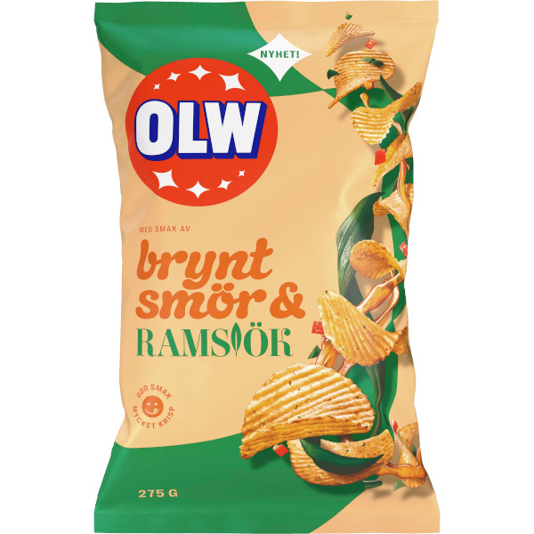 OLW Chips Brynt Smör & Ramslök