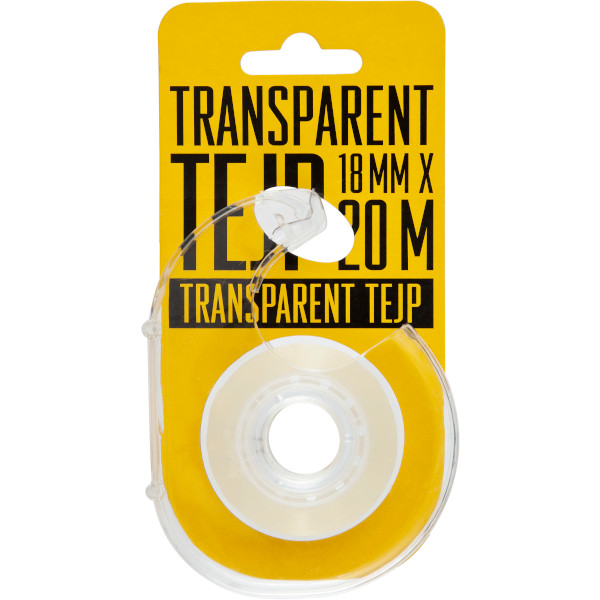 Axfood Special/No Label Tejp Transparent & Hållare 18mm 20m