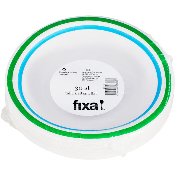 Fixa Tallrik Flat 18cm Grön/Blå