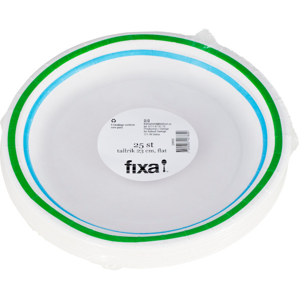 Fixa Tallrik Flat 23cm Grön/Blå