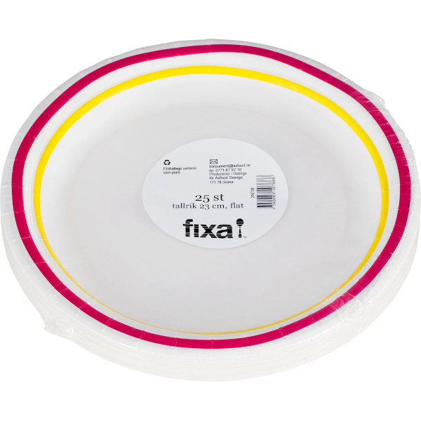 Fixa Tallrik Flat 23cm Rosa/Gul