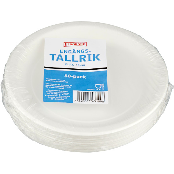 Eldorado Engångstallrik Flat 18cm