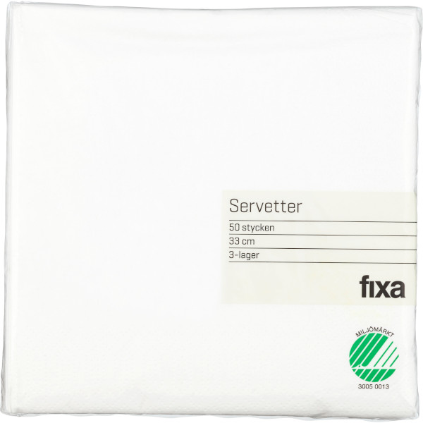 Fixa Servetter 33cm Vita