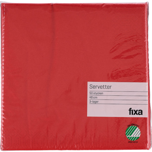 Fixa Servetter 40cm Röda