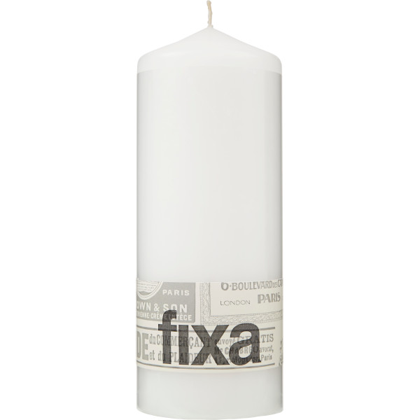 Fixa Blockljus 70x180mm Vit