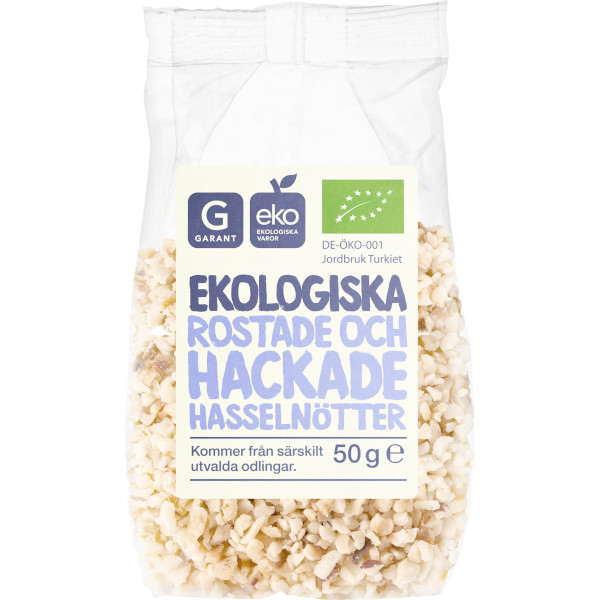Garant Hasselnötter Rostade & Hackade Ekologiska