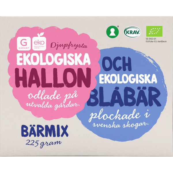 Garant Bärmix Hallon & Blåbär Ekologiska