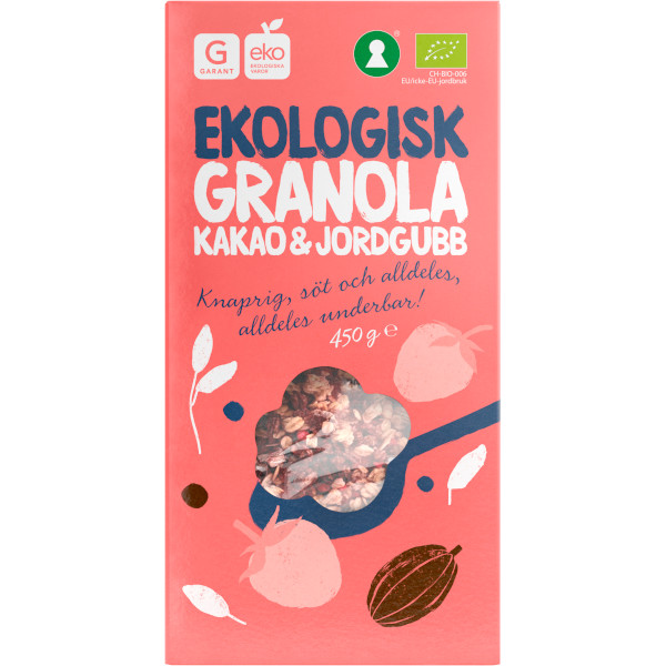 Garant Granola Kakao & Jordgubb Ekologisk