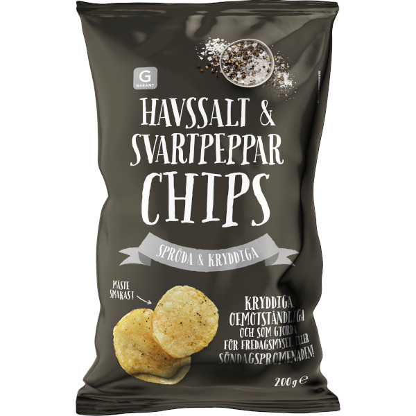 Garant Chips Havssalt & Svartpeppar
